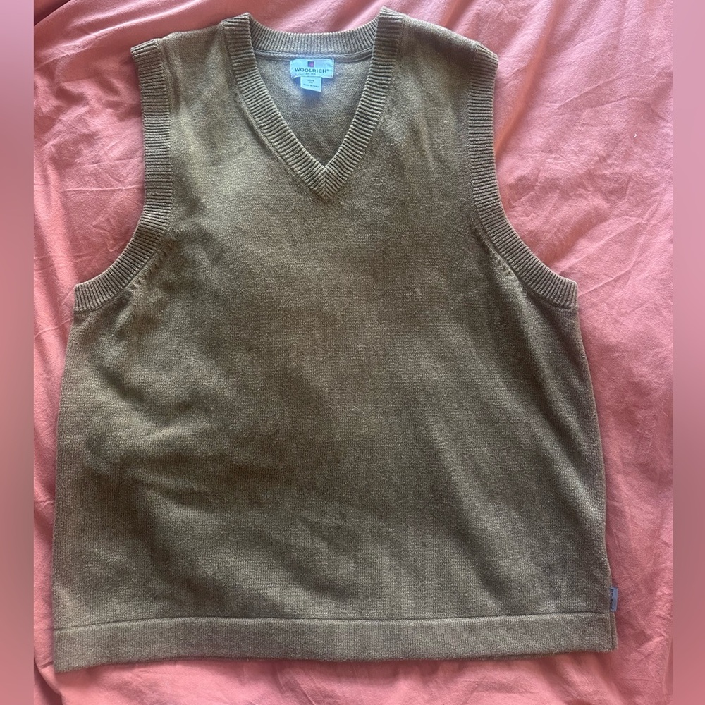 Woolrich Brown Sweater Vest Grandpacore